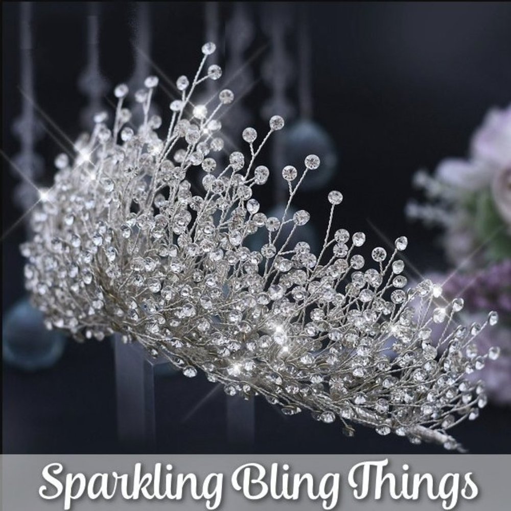 NEW Sparkling Bling Crystal Rhinestone Wedding Tiara Bride Bridesmaid Pr… - Picture 3 of 7
